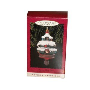 1993 Hallmark Christmas Keepsake Ornament-- Peek-a-Boo Tree (Artist's Favorites)